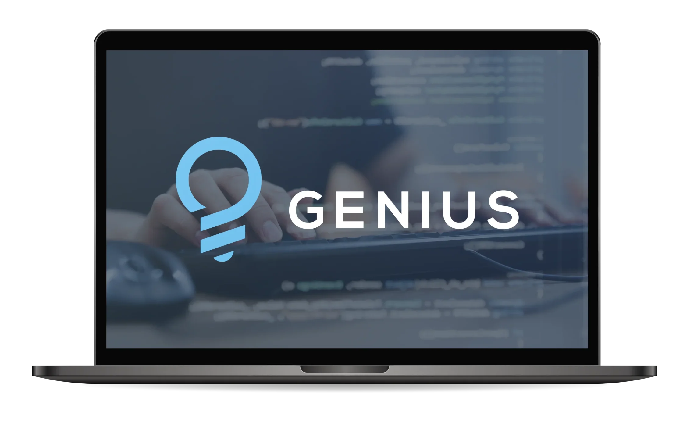 genius logo in laptop